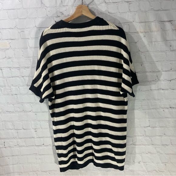 CABI Navy/White Whistle Striped Knit Cardigan XS - Picture 2 of 6